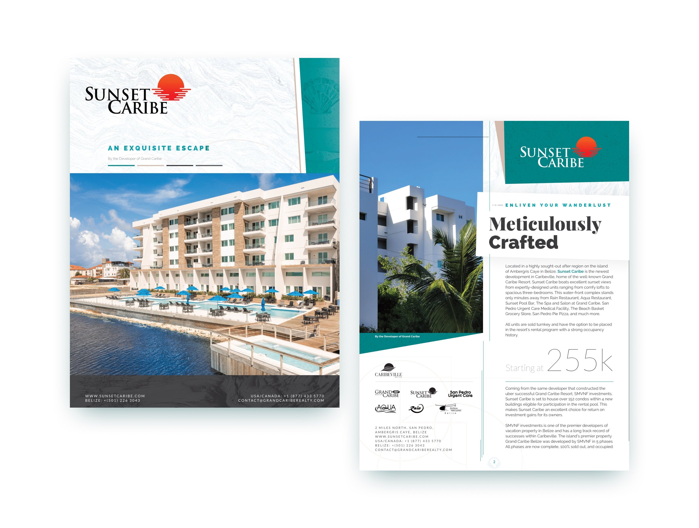 Sunset Caribe Brochure Designed by Jaye Wagner